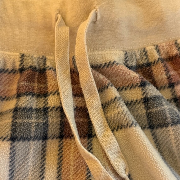 Aeropostale Plaid Pajama Pants - Cream, Pink, Blue - Picture 3 of 3